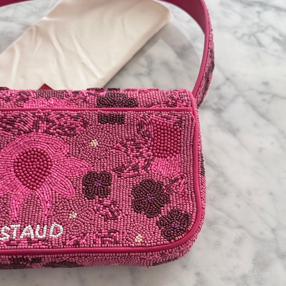 Staud TOMMY BEADED BAG BLOSSOM GARDEN PARTY pink - Picture 11 of 14